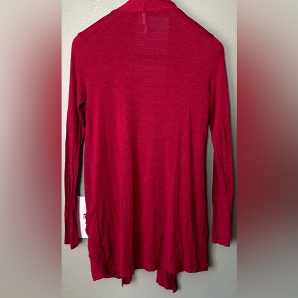 Women’s sz S oversized open front red business casual light cardigan sweater - Picture 7 of 7